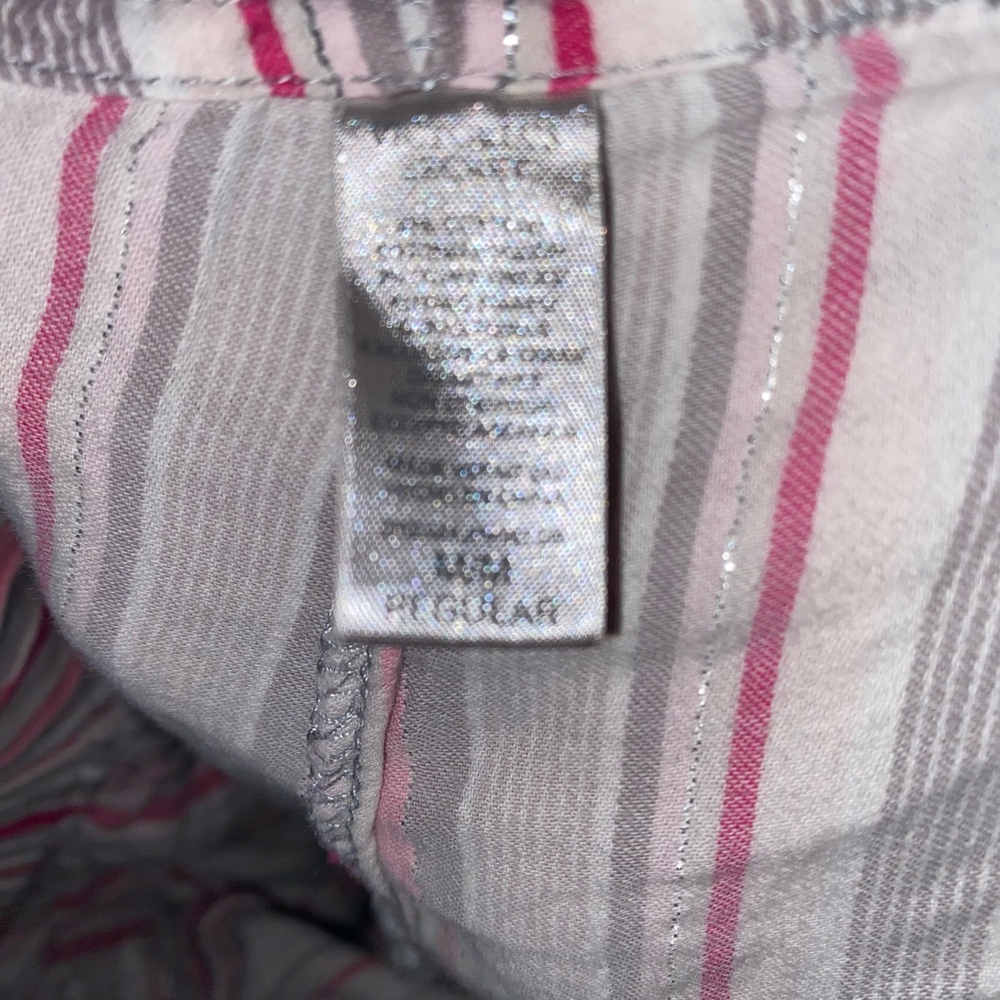 Women's Victoria’s Secret Striped Pajama Pants with Pockets Pink and Gray Size M - Picture 3 of 5